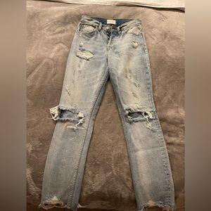 Boyish mid rise denim jeans